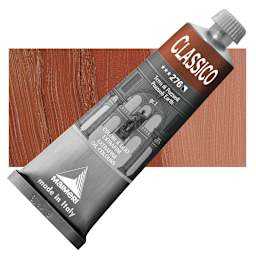 Maimeri Classico Oil Color - Pozzuoli Earth, 60 ml tube and swatch