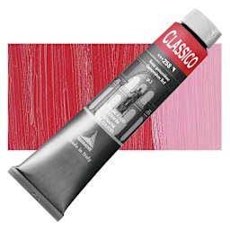 Maimeri Classico Oil Color - Quinacridone Red, 200 ml tube and swatch