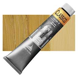 Maimeri Classico Oil Color - Yellow Ochre, 200 ml tube and swatch