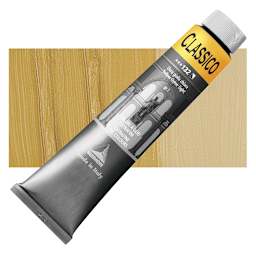 Maimeri Classico Oil Color - Yellow Ochre Light, 200 ml tube and swatch