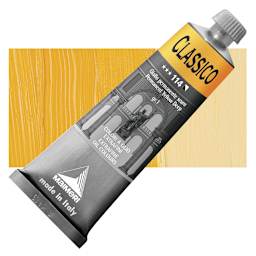 Maimeri Classico Oil Color - Permanent Yellow Deep, 60 ml tube and swatch