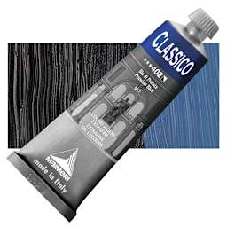 Maimeri Classico Oil Color - Prussian Blue, 60 ml tube and swatch