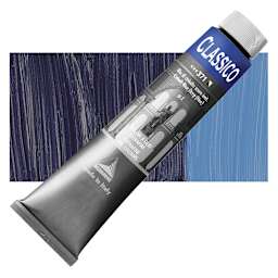 Maimeri Classico Oil Color - Cobalt Blue Deep (Hue), 200 ml tube and swatch