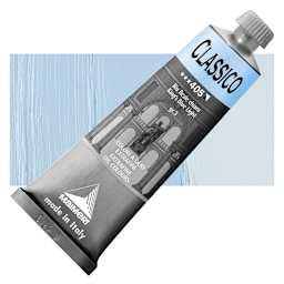 Maimeri Classico Oil Color - King's Blue Light, 60 ml tube and swatch