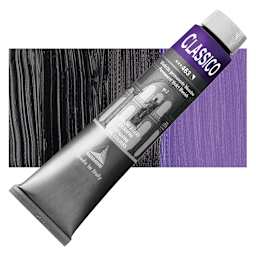 Maimeri Classico Oil Color - Permanent Violet Blueish, 200 ml tube and swatch