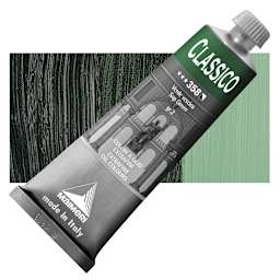 Maimeri Classico Oil Color - Sap Green, 60 ml tube and swatch