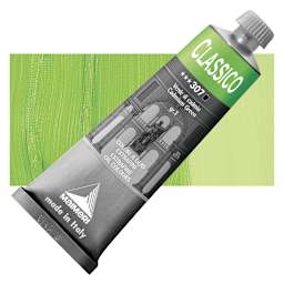 Maimeri Classico Oil Color - Cadmium Green, 60 ml tube and swatch