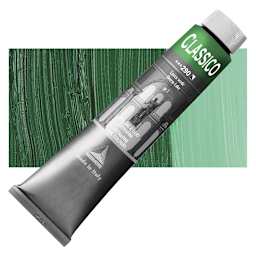 Maimeri Classico Oil Color - Green Lake, 200 ml tube and swatch