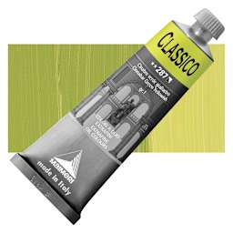 Maimeri Classico Oil Color - Cinnabar Green Yellowish, 60 ml tube and swatch