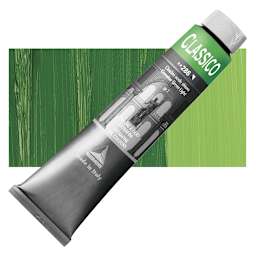 Maimeri Classico Oil Color - Cinnabar Green Light, 200 ml tube and swatch