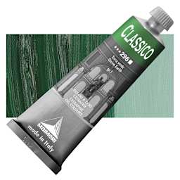Maimeri Classico Oil Color - Green Earth, 60 ml tube and swatch