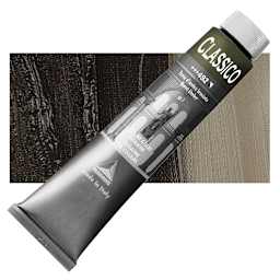 Maimeri Classico Oil Color - Burnt Umber, 200 ml tube and swatch