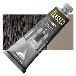 Maimeri Classico Oil Color - Vandyke Brown, 60 ml tube and swatch