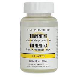 Grumbacher Turpentine - Front of bottle shown

