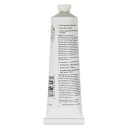 Grumbacher MG Underpainting White - White, 5 oz (back of tube)