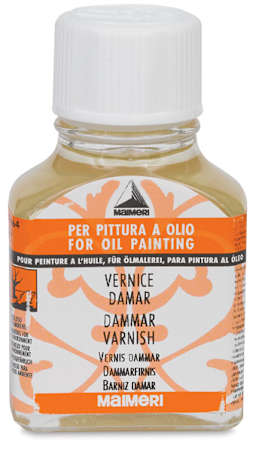 Maimeri Dammar Varnish - Front view of 75 ml bottle
