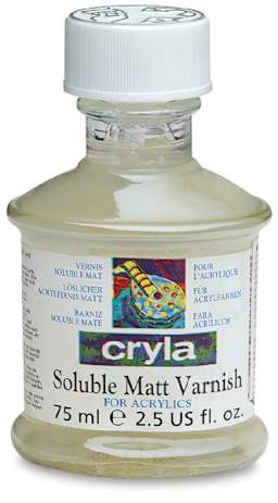 Daler-Rowney Cryla Soluble Acrylic Matte Varnish - Front of 75 ml bottle
