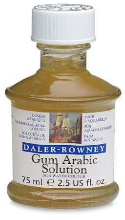 Daler-Rowney Gum Arabic - Front of 2.5 oz bottle of Gum Arabic Solution
