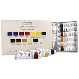 Williamsburg Handmade Oil Paints - Basic Painting Set, Set of 13 colors, 37 ml tubes