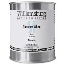 Williamsburg Handmade Safflower Oil Color - Titanium White, 16 oz Can