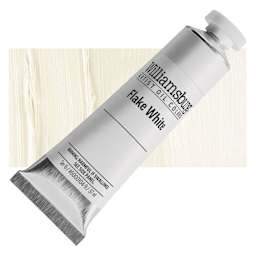 Williamsburg Handmade Oil Paint - Flake White, 37 ml tube and swatch