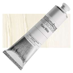 Williamsburg Handmade Oil Paint - Flake White, 150 ml tube and swatch