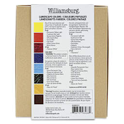 Williamsburg Oils - Set of 9, Landscape Colors, 11 ml back of package