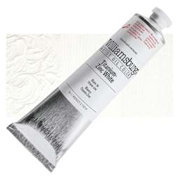 Williamsburg Handmade Oil Paint - Titanium Zinc White, 150 ml tube and swatch