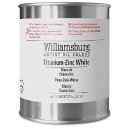Williamsburg Handmade Oil Paint - Titanium-Zinc White, 8 oz can