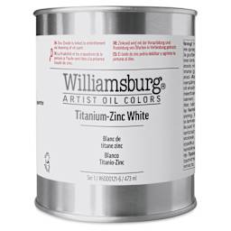 Williamsburg Handmade Oil Paint - Titanium-Zinc White, 16 oz can