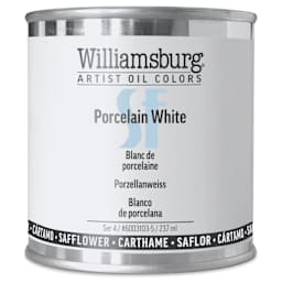 Williamsburg Handmade Safflower Oil Color - Porcelain White, 8 oz can