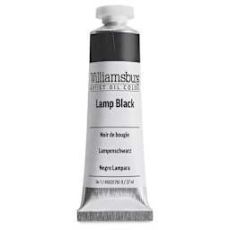 Williamsburg Handmade Oil Paints - Lamp Black, 37 ml tube
