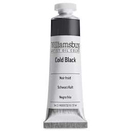 Williamsburg Handmade Oil Paint - Cold Black, 37 ml tube