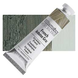 Williamsburg Handmade Oil Paint - French Ardiose Grey, 37 ml tube and swatch