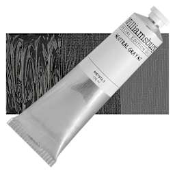 Williamsburg Handmade Oil Paint - Neutral Gray N2, 150 ml tube and swatch