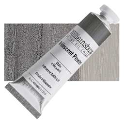 Williamsburg Handmade Oil Paint - Iridescent Pewter, 37 ml tube and swatch