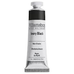 Williamsburg Handmade Oil Paint - Ivory Black, 37 ml tube