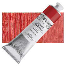 Williamsburg Handmade Oil Paint - Cadmium Red Medium, 150 ml tube and swatch