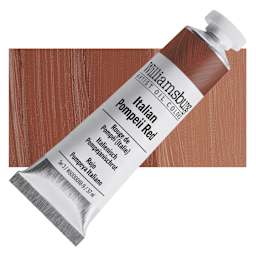 Williamsburg Handmade Oil Paint - Italian Pompeii Red, 37 ml tube and swatch