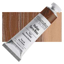 Williamsburg Handmade Oil Paint - Italian Terra Rosa, 37 ml tube and swatch