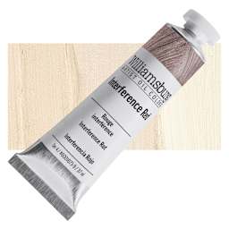 Williamsburg Handmade Oil Paint - Interference Red, 37 ml tube and swatch