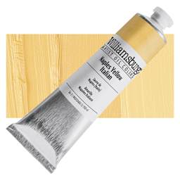 Williamsburg Handmade Oil Paint - Naples Yellow Italian, 150 ml tube and swatch