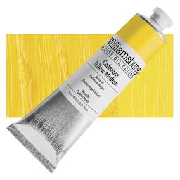 Williamsburg Handmade Oil Paint - Cadmium Yellow Medium, 150 ml tube and swatch