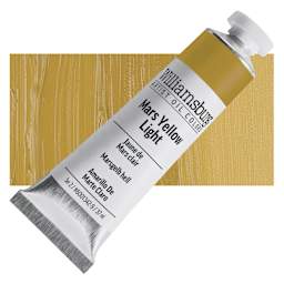 Williamsburg Handmade Oil Paint - Mars Yellow Light, 37 ml tube and swatch