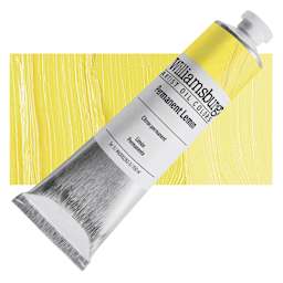 Williamsburg Handmade Oil Paint - Permanent Lemon, 150 ml tube and swatch