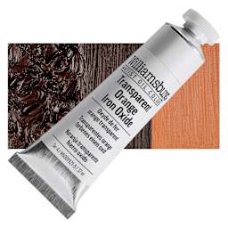 Williamsburg Oil - Transparent Orange Iron Oxide, 37 ml tube and swatch