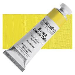 Williamsburg Handmade Oil Paint - Bismuth Vanadate Yellow, 37 ml tube and swatch