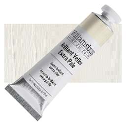 Williamsburg Handmade Oil Paint - Brilliant Yellow Extra Pale, 37 ml tube and swatch