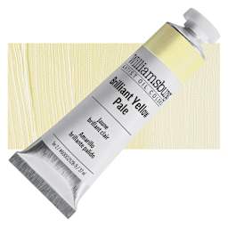 Williamsburg Handmade Oil Paint - Brilliant Yellow Pale, 37 ml tube and swatch