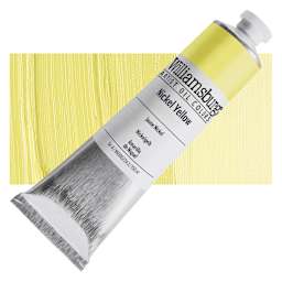 Williamsburg Handmade Oil Paint - Nickel Yellow, 150 ml tube and swatch